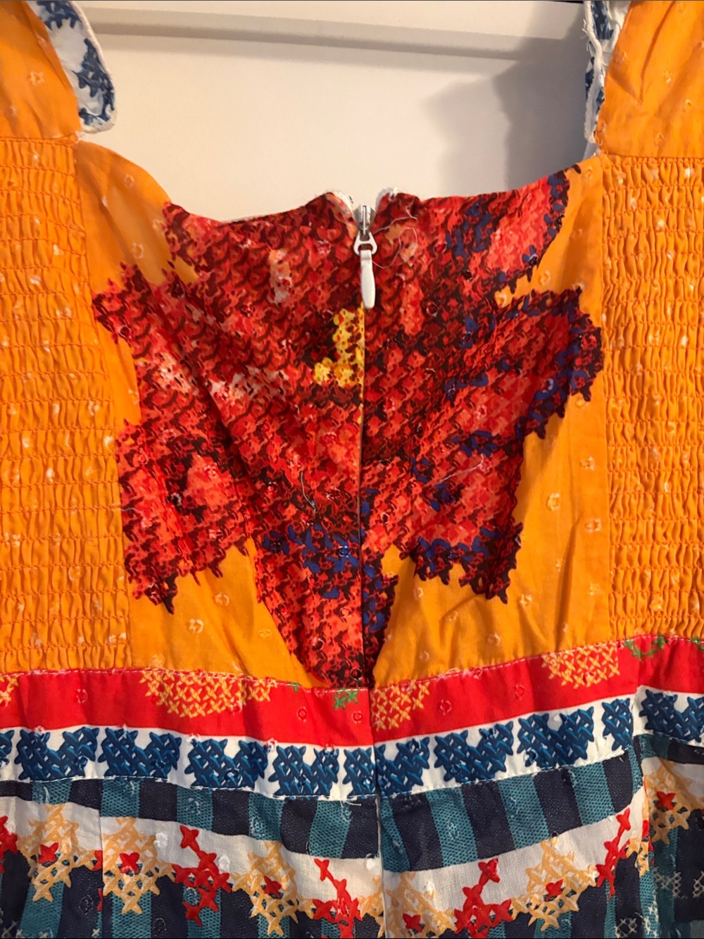 FARM Rio Bright Multicolor Floral Patchwork Romper - Picture 5 of 12